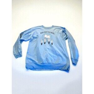 VTG Crazy Horse Sweatshirt Dream catcher Korczak Never Forget Dream Blue Size XL